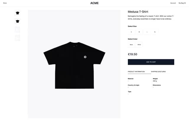 Boutique E-commerce Medusa