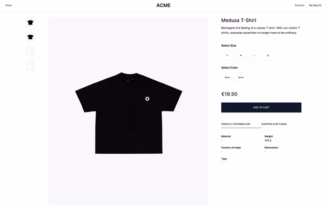 Boutique E-commerce Medusa